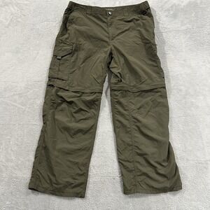 Columbia Cargo Convertible Straight Pants Men 38 x 32 Green Hiking